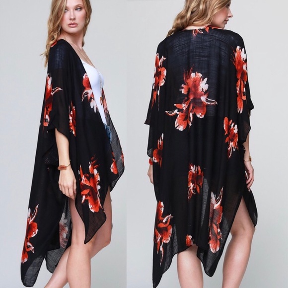 Last! Boho Flower  Kimono - Picture 5 of 7